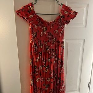 Just Fab off the shoulder midi dress